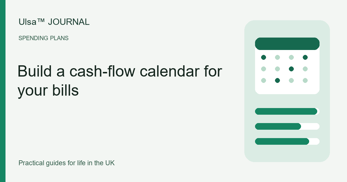 Original illustration for Build a cash-flow calendar for your bills