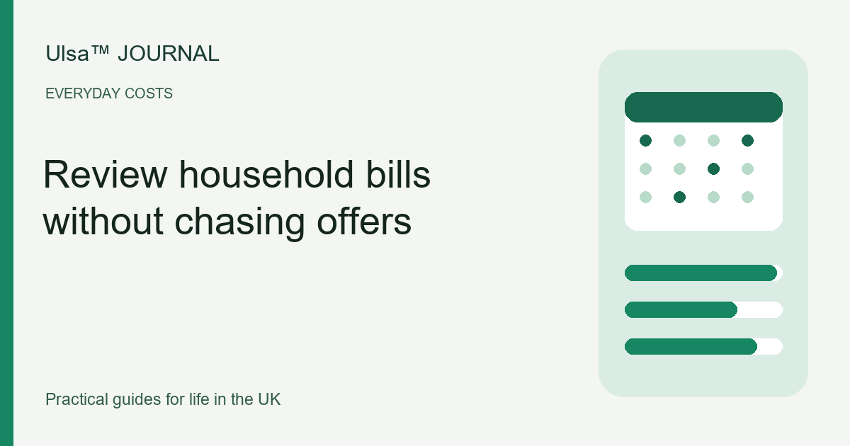 Original illustration for Review household bills without chasing offers