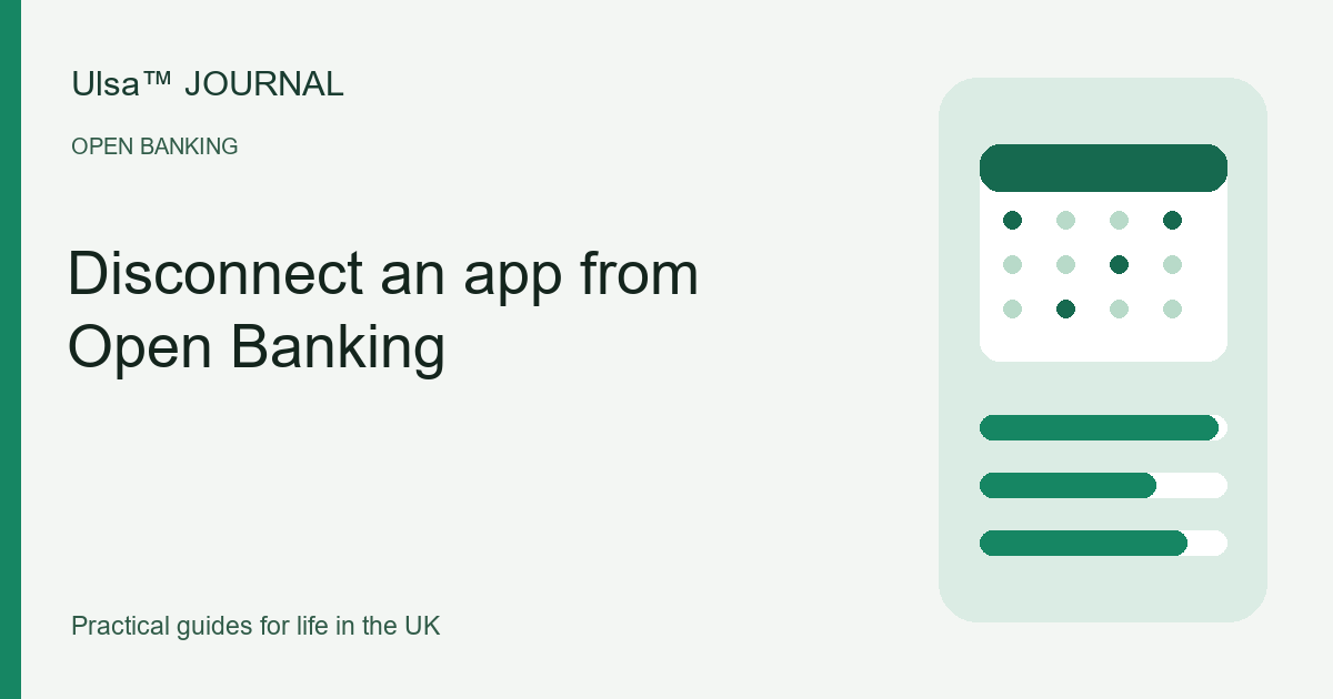 Original illustration for Disconnect an app from Open Banking