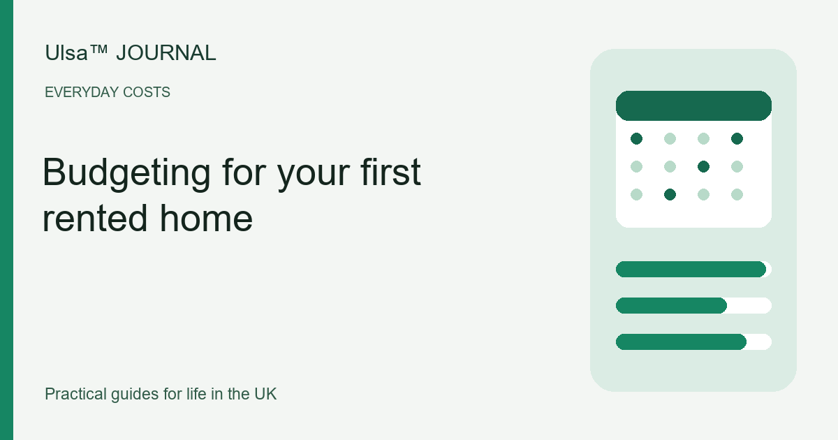 Original illustration for Budgeting for your first rented home