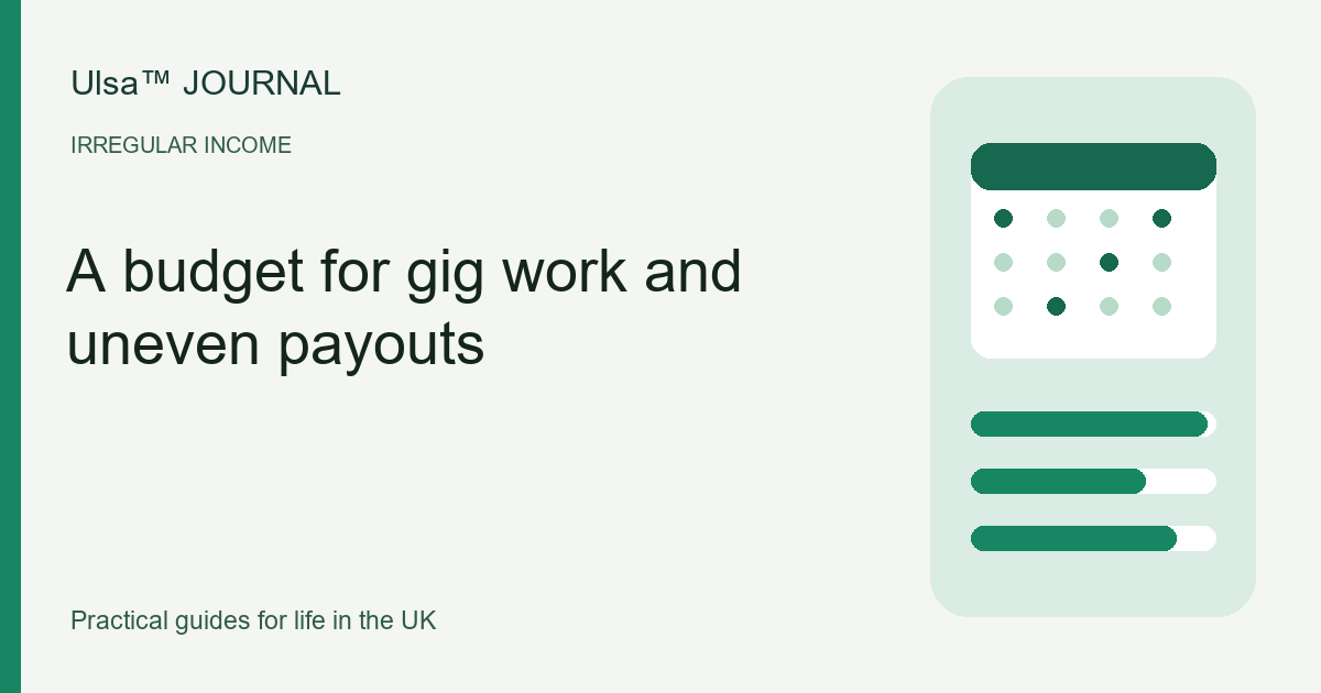 Original illustration for A budget for gig work and uneven payouts