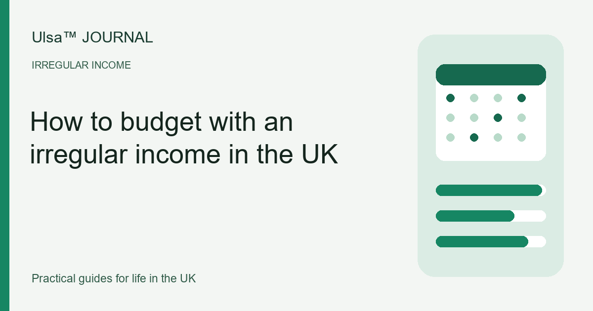 Original illustration for How to budget with an irregular income in the UK