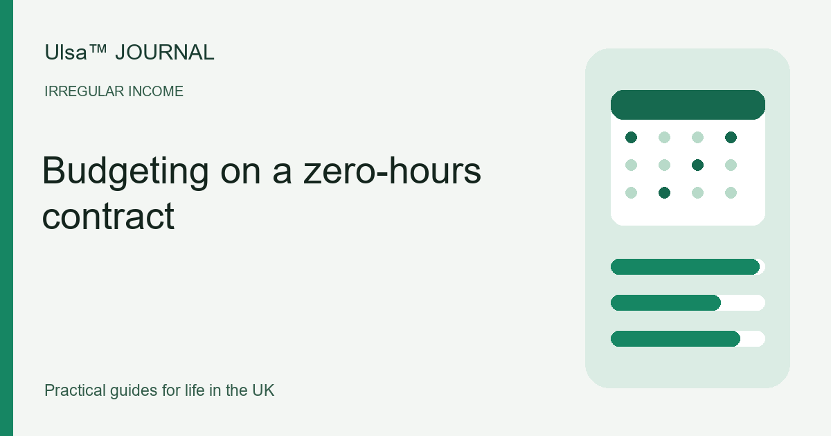 Original illustration for Budgeting on a zero-hours contract